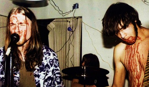 nirvananews:  Nirvana live at the Evergreen State College in Olympia, Washington for a Halloween dorm party, 1988. [x]
