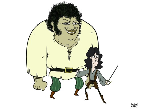You be careful. People in masks cannot be trusted.  Fezzik and Inigo Montoya from The Princess 