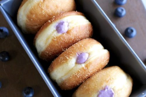 Porn fullcravings:  Blueberry Cream Cheese Doughnuts photos