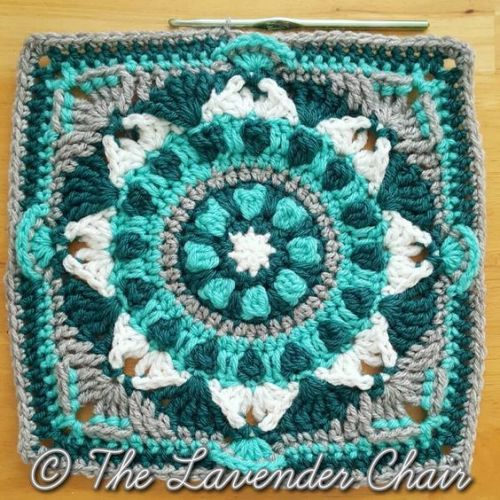 lionbrandyarn: Beautiful Turquoise Granny Square