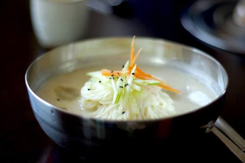 Do you now Kongguksu? Kongguksu is a seasonal Korean noodle dish served in a cold soy milk broth