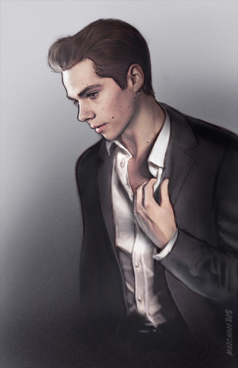 maichan808:  Artwork for it's free (and always will be) (fake marriage au, 31k)  Derek’s heart speeds up at the sight of that and he’s thankful that while Stiles is a fairly famous model for a werewolf magazine, he’s in fact, a human model so he