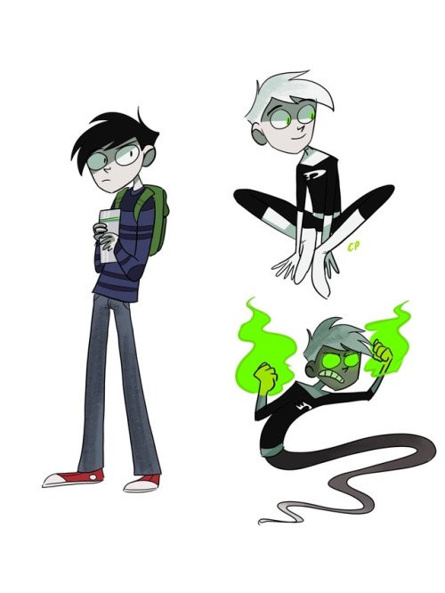 ceciliaspen:Some Danny Phantom redesigns.I didn’t change Danny’s ghost form because I like the way i