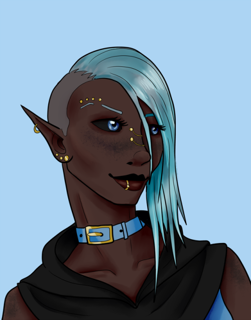 springenfolk: Wisp is a Fire Genasi barbarian. Her coloring was inspired by will o’ the wisps, but s