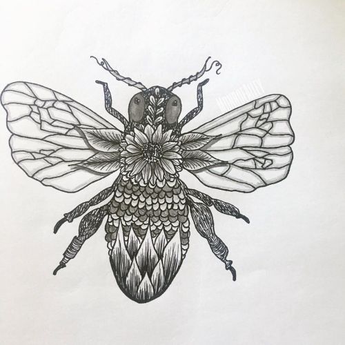 Zzzzz  • • • • • . . #art #drawing #bee #draw #fly #mandala #artist #artsy 