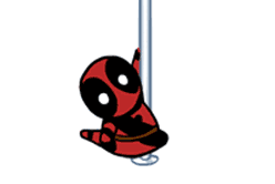 lolfactory:  I bet you don’t have a pole dancing Deadpool in your favorites. funny tumblr[via imgur] 