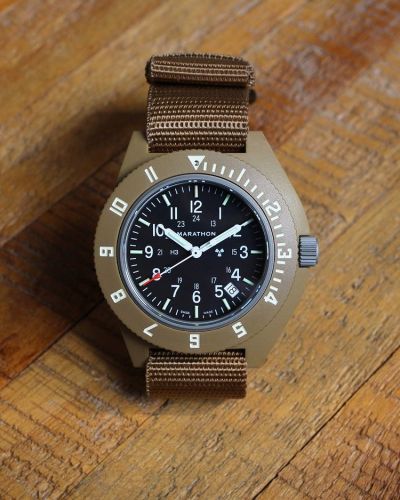 Instagram Repost
marathonwatch  As the name suggests, the 41mm Pilot’s Navigator with Date is built for reliability in the air. Trusted by military aviators around the globe, this watch features a 12-hour bi-directional bezel that can be adjusted to display an additional time zone. Available in Black, Desert Tan (as shown here), and Sage Green. [ #marathonwatch #monsoonalgear #pilotwatch #watch #toolwatch ]