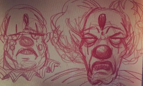 Bar doodles #socializing #fubarstpete #fubar #sketches #sketchbook #clowns #surly