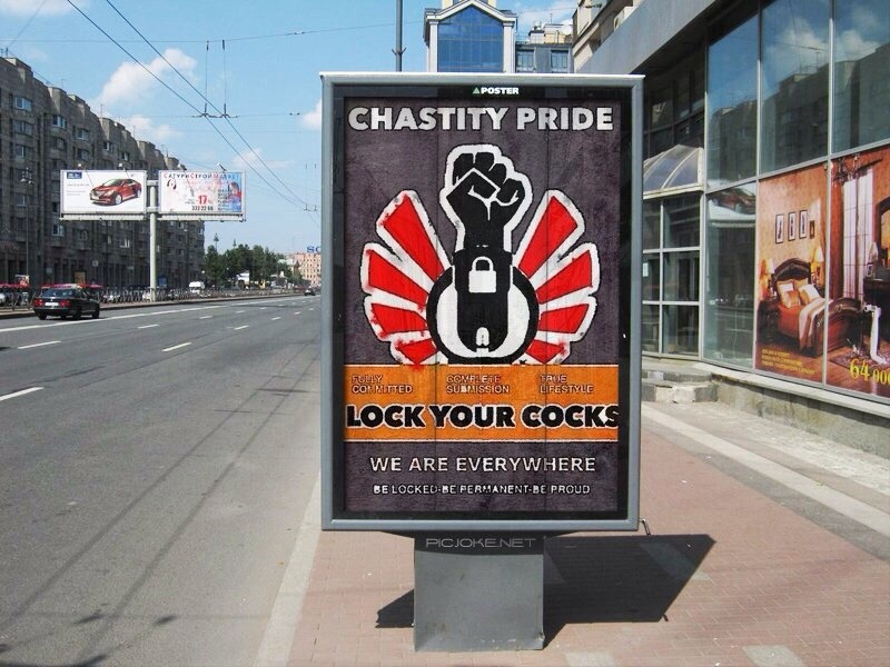 funwithmypa:  chastechron:  WE ARE EVERYWHERE.  Nice  Chastity police? Hope she is