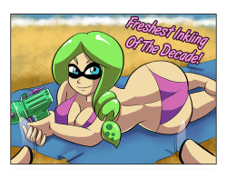 glassfishart:  Just a sample of a recent commission starring an inkling mom!Check out my recent post featuring the non-cut version and many more on the blog!  ;9