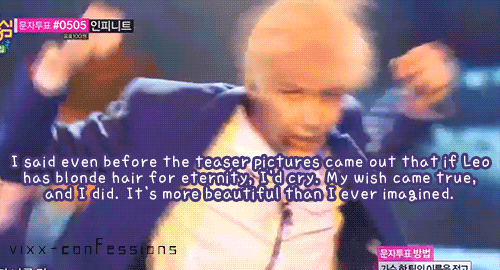 I said even before the teaser pictures came out that if Leo has blonde hair for eternity, I&rsqu