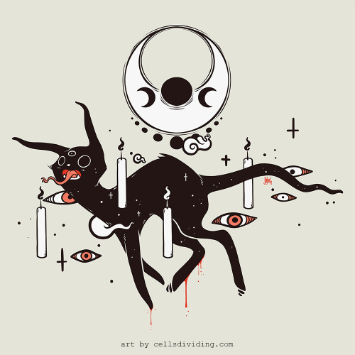 cellsdividing:I am so grateful to everyone for the support on my first enamel pin! It sold out but I have another batch currently in production. :) I also have some holographic stickers on the way with this illustration. He big spookin. 