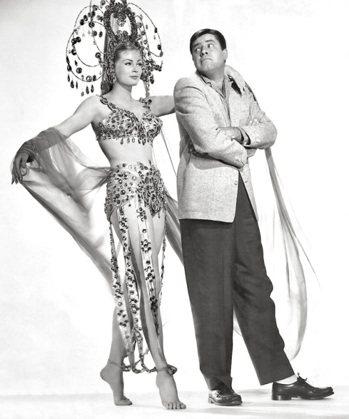 Anita Ekberg, Jerry Lewis / publicity photo for Frank Tashlin’s Artists and Models (1955)