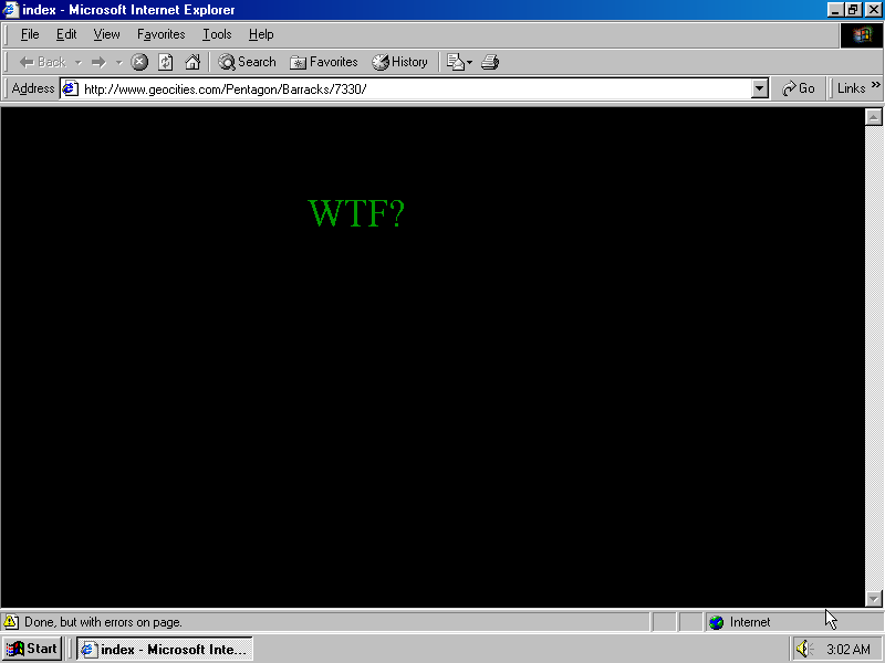 oneterabyteofkilobyteage: original url http://www.geocities.com/Pentagon/Barracks/7330/
