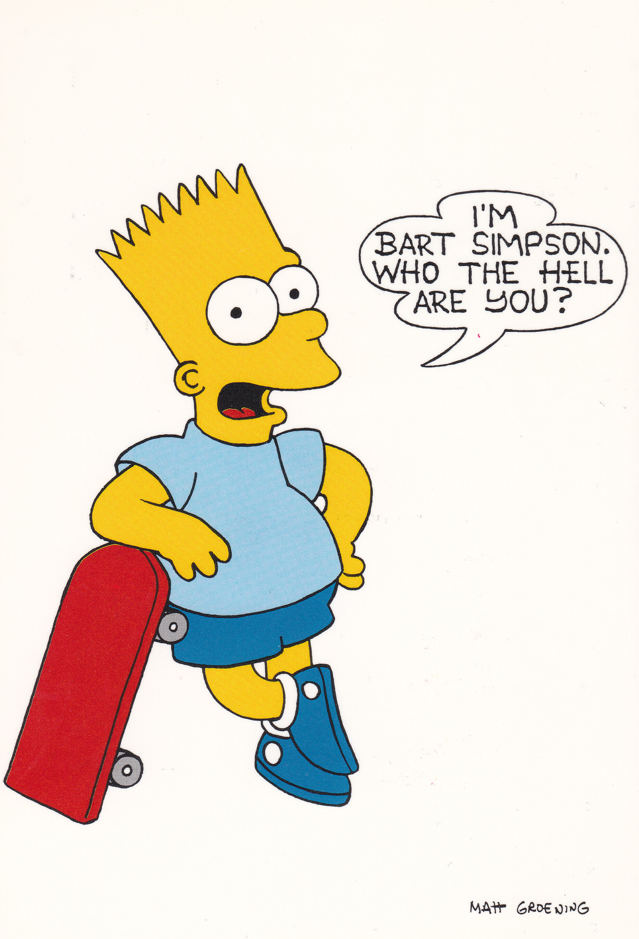 thecomicsvault:  Bart Simpson Post Cards c. 1990