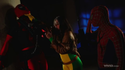 Crimsonbat:  Perversionsandphilia:  Rouge Touches Deadpool. And Doesn’t Just Get