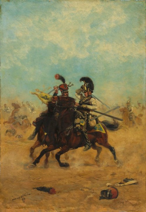 Combat for the Colors, Édouard Detaille , 1874, Cleveland Museum of Art: Modern European Pain