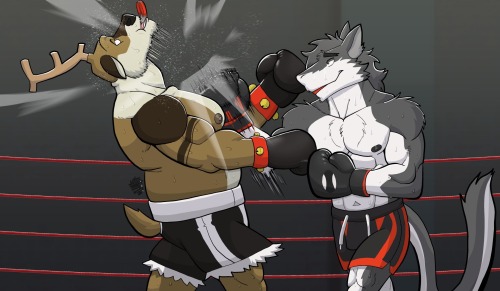 So heres a fist! And one more for@AkatanSergalLooks like hes roughing up this reindeer good! wont b