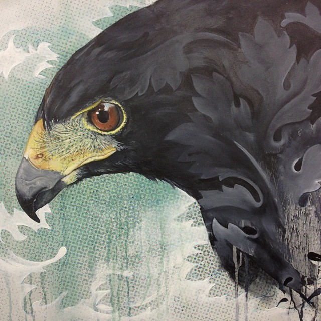 artchipel:  Bryan Holland | on Tumblr - Watch, detail. Oil and mixed media on cradled