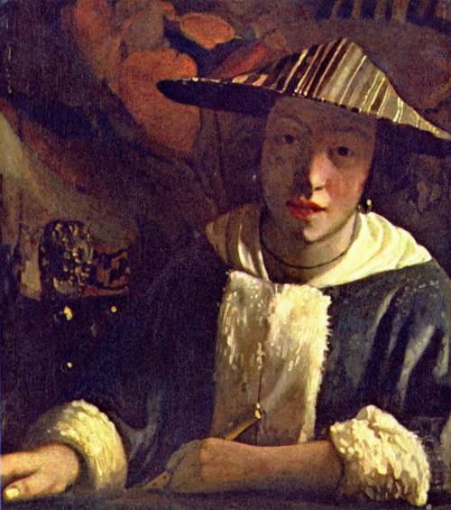 Girl with a Flute, 1666, Johannes VermeerMedium: oil,canvas