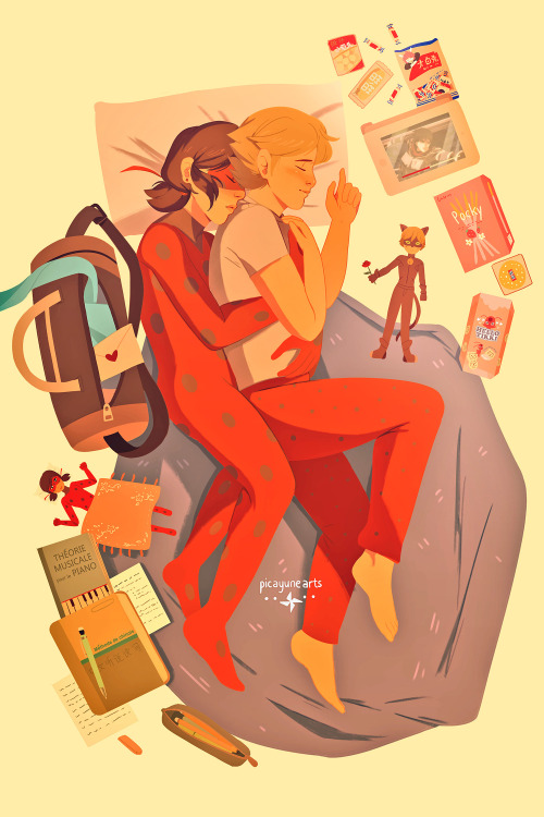 picayunearts: Lovesquare sleepovers   I sketched these two months ago when I was chronically fa