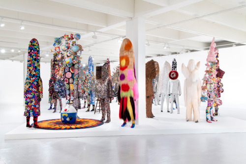 lizardbby:  mocada-museum:  Black Future Month: Nick Cave Nick Cave is an American fabric sculptor, dancer, and performance artist. He is best known for his Soundsuits: wearable fabric sculptures that are bright, whimsical, and other-worldly. He also