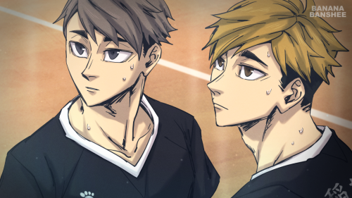 Miya brothers screenshot redraw, wanted to see how my style would blend with the series.