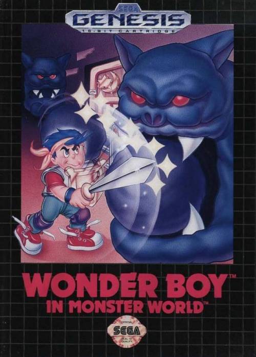 boxartcomparisons:Box art comparison (JP/US/EU): Wonder Boy in Monster World. (Brazil):