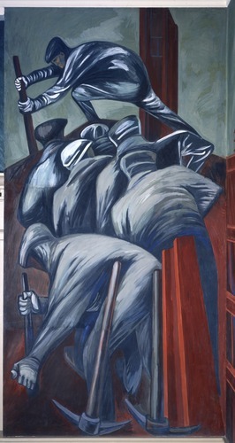 artist-orozco: Panel 21. Modern Industrial Man 1 - The Epic of American Civilization, 1934, Jos&eacu