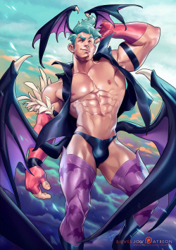 p2ndcumming: silverjow:    Morrigan Aensland Genderbend.https://www.patreon.com/silverjow    Vote 4 Pedro 