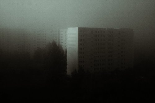 Berlin Marzahn, foggy morning, by CanisLupusMoon on DeviantArt, 2009.www.deviantart.com/cani