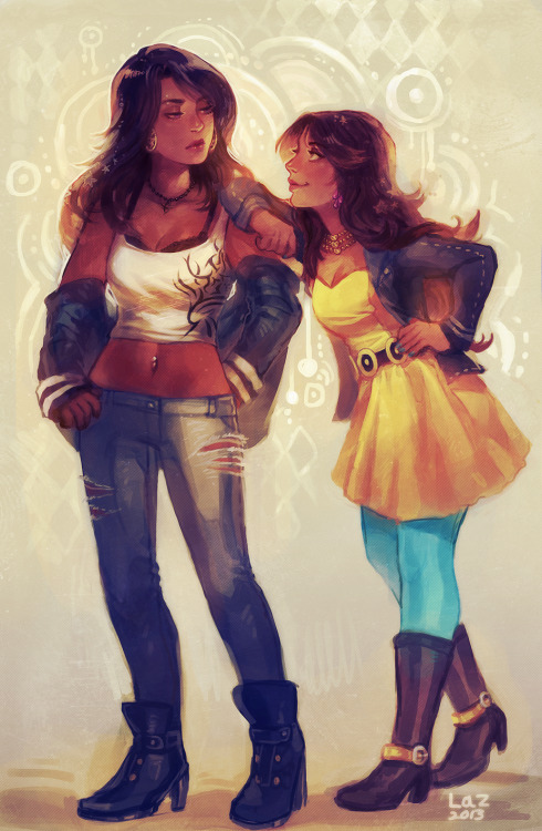 For Vicky of her characters Nadia and Clairemonce :)