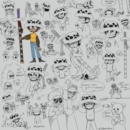 These Are Some Old Law/ Young Heart Pirate Doodles That I Made Months Ago And Still Love To Look Back