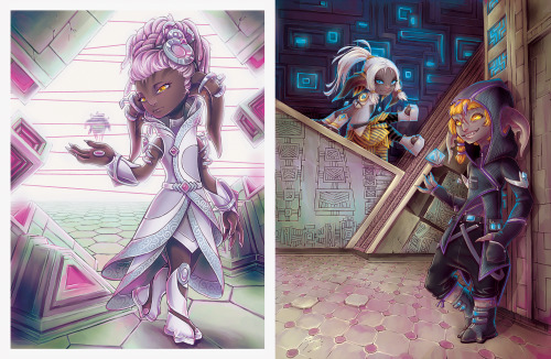 My fashion spread in the Arenanet-sponsored Guild Wars 2 Tyrian Gazette book arranged by Alchemy Art