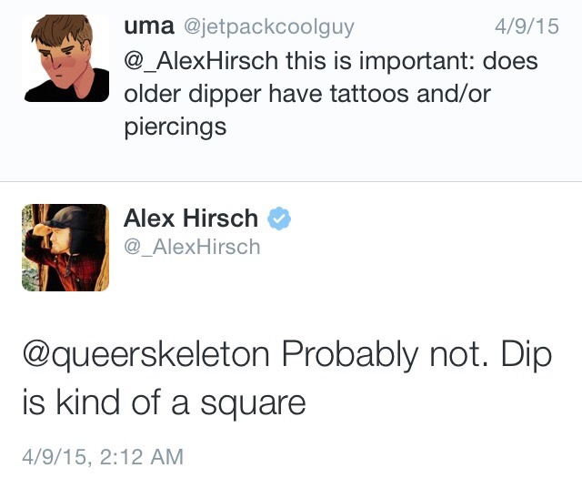 fuckyeahgravityfalls:  The Pines Twins on tattoos. 