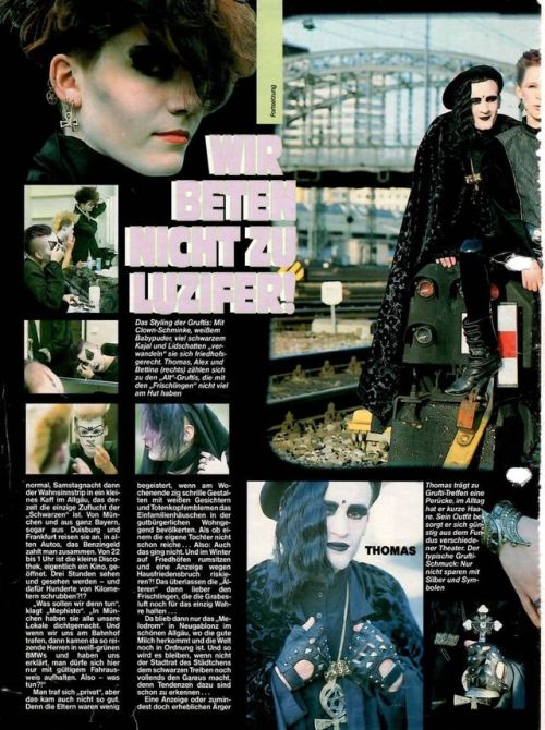 lu-gosi: I love these Bravo articles and storys about goths! :D  Apparently from 1989. Found th
