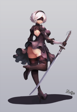 yorha no. 2 type b (nier (series) and nier automata) drawn by notte - Danbooru