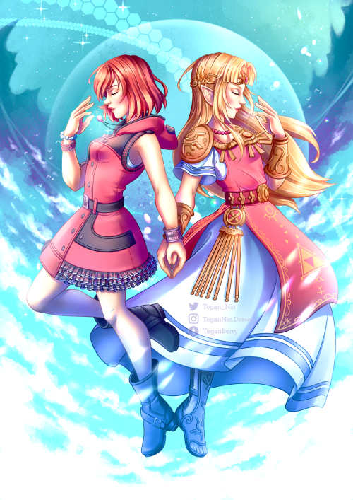 Kairi Day 2022 - PrincessesTwo for one beautiful princesses inspired by hours of playing Smash Bros 