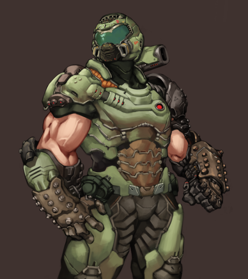 theladydracula:imx-doomer:Doom Slayer by KelvinHiuHe buffGod damn