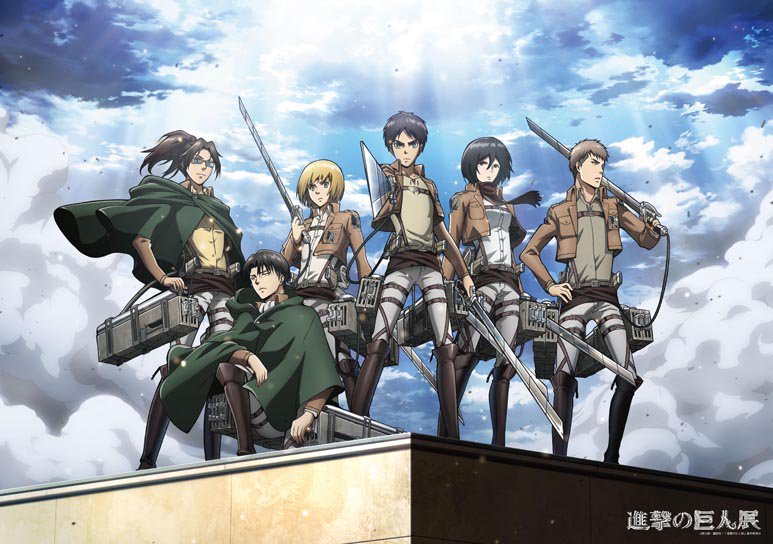 Group promotional images for previous Shingeki no Kyojin exhibitions! The images