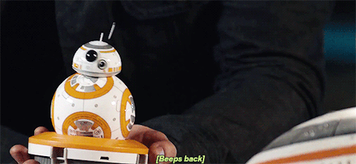 osejosprout:captainsamerica:BB-8 meets Li’l BB-8R2-D2 would’ve broken a miniature R2-D2
