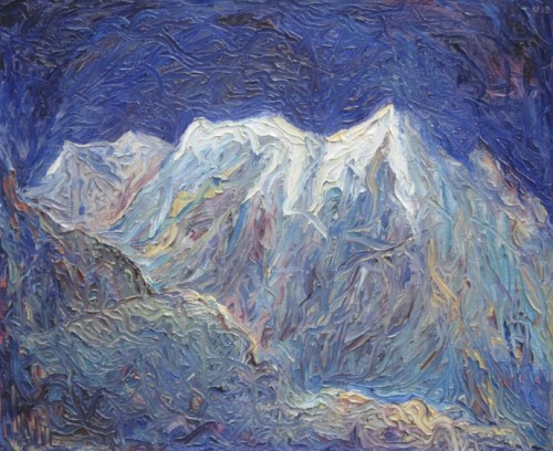 Mountain Landscape   -   Dirk VisDutch, 1906-2002Oil on canvas,  50,1 x 60,2 cm.,