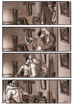 cris-art: 1920 AU n°9 One of the other nights… In Teddy’s room. A Comic-sketch of Teddy and Billy.I hope you like it! ♥♥     Patreon | Ko-Fi    