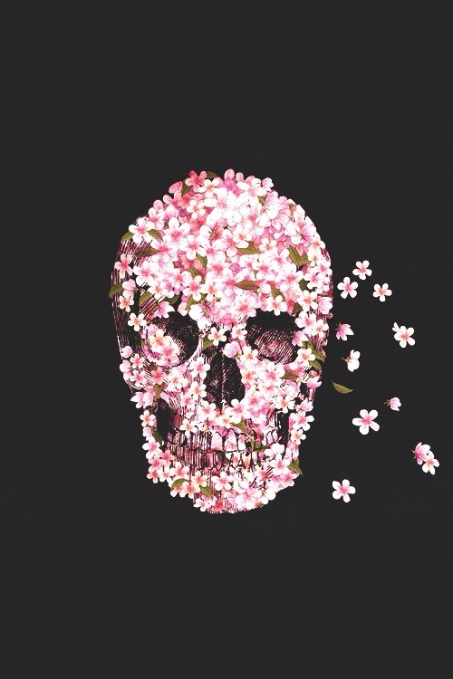 janggo09:  I am getting addicted to skulls and flowers.