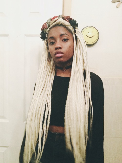 yourghoulfriend:Box braids and flower crowns are my life now sorry