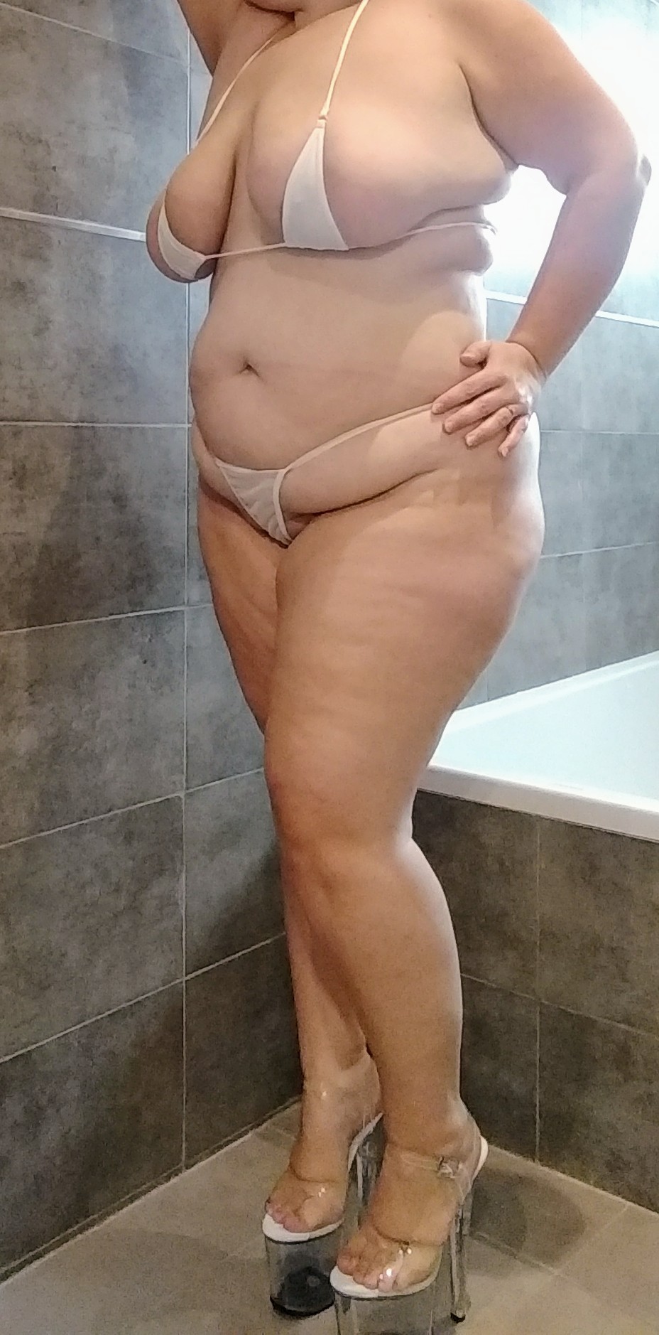 big-tits-wide-hips:Hubby presented me with this “outfit” last night. Demanded