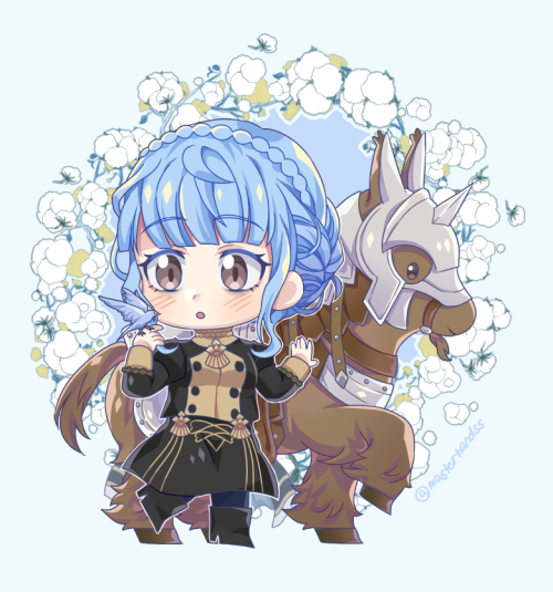  Here are the charms I drew of Marianne and her horse Dorte for the @mariannefanzine! I’m very