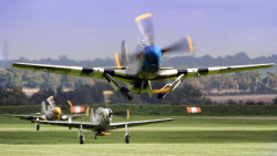 aerophotography:  P-51 Mustang.