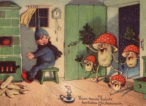 weirdchristmas: Don’t feel down on Christmas or New Year’s! Invite your mushroom friends into your h