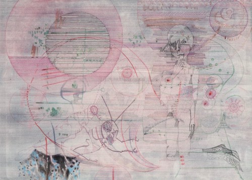 Joan Ponç (1927-1984) — Insects Suite (mixed media on paper, 1967)